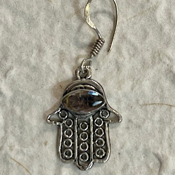 Hamsa Hand Crystal Earrings