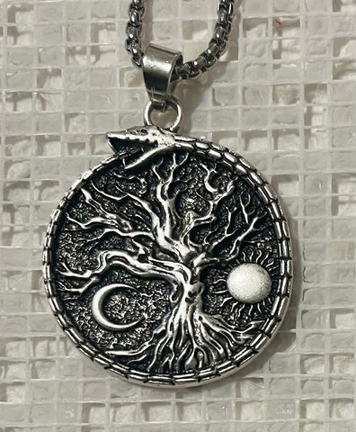 Ouroboros Serpent Tree of Life Pendant