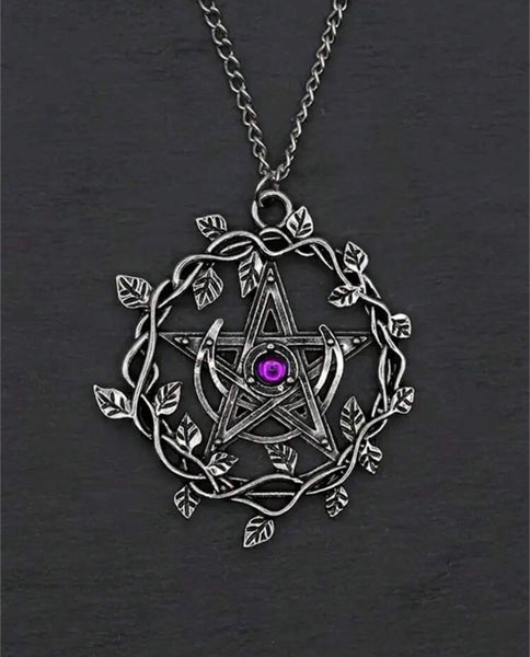 Moon, Star, & Vine Talisman Pendant