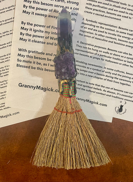 Crystal Broom Besom 7-8”