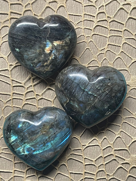 Flash Labradorite Heart