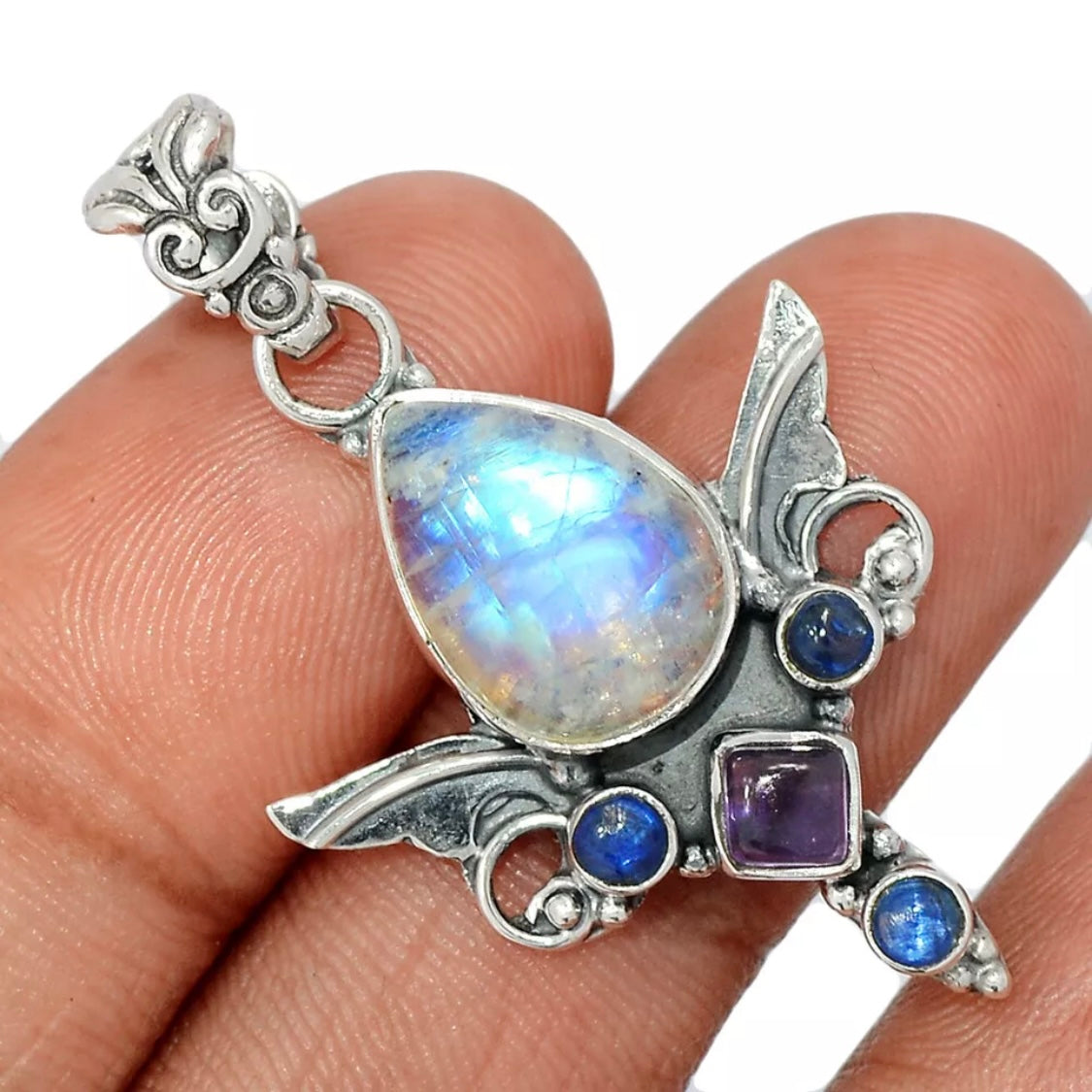 Angel Wings Crystal 925 Silver Pendants