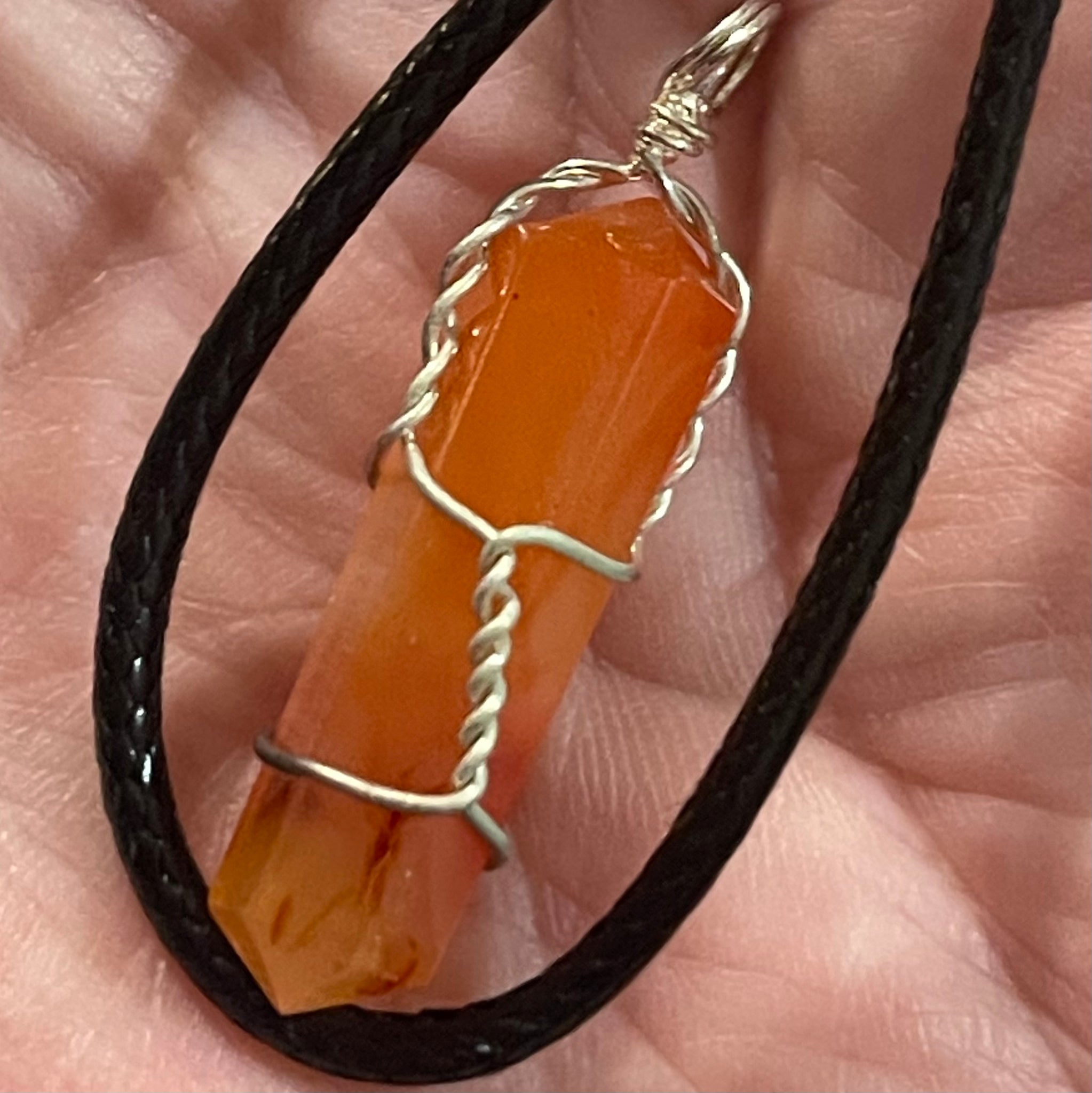 Carnelian Wire Wrapped Pencil Point