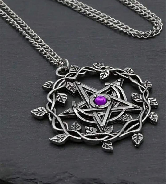 Moon, Star, & Vine Talisman Pendant