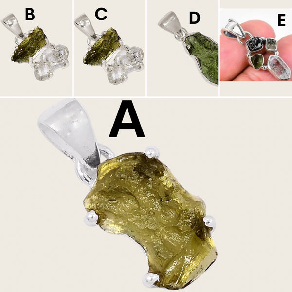 Moldavite Assorted Pendants