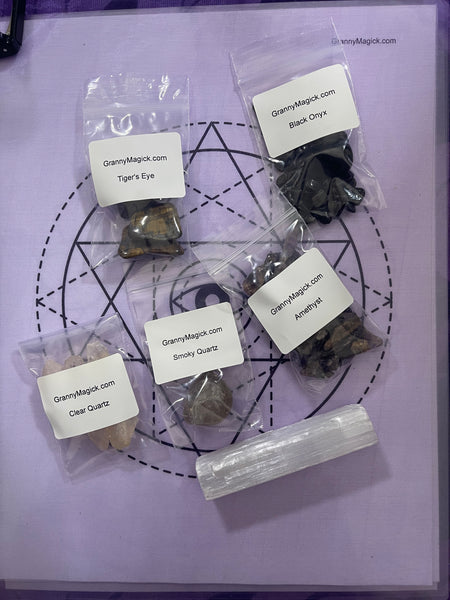 Protection Crystal Herb Grid Kits