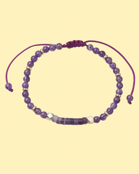 Crystal Bead Adjustable Bracelets Amethyst, Green Aventurine, & Tiger’s Eye