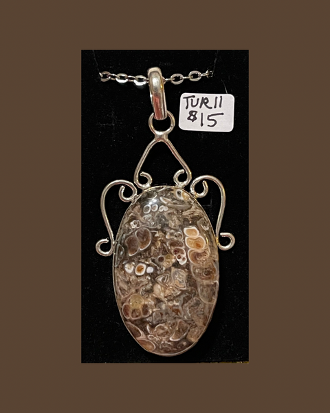 Turritella Agate Pendants TUR11, 12, 14,15,16,18