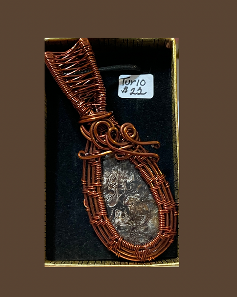 Turritella Copper Wrapped Pendant TUR 10, 13