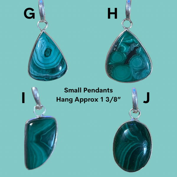 Natural Malachite Pendants #601