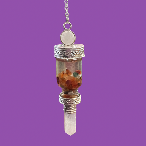 Quartz Crystal
Oil Bottle
Chakra Pendulum
