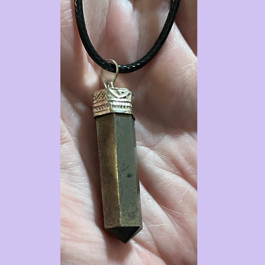 Pyrite Pencil Point Pendants