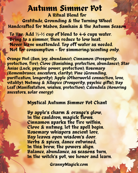Autumn Simmer Pot Spell