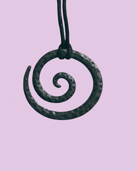 Protective Iron Spiral Pendant