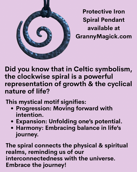 Protective Iron Spiral Pendant