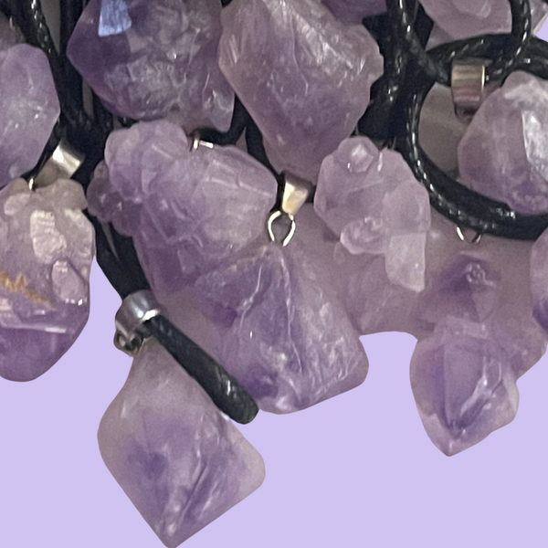 Amethyst Raw Crystal Pendant