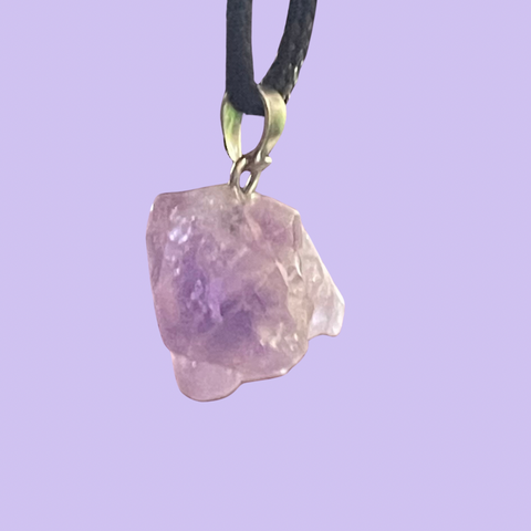 Amethyst Raw Crystal Pendant