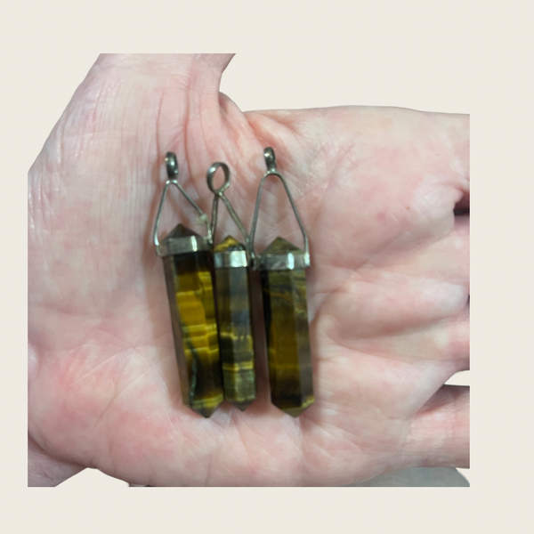 Tiger’s Eye Pencil Point Pendant