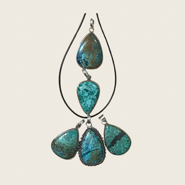 Chrysocolla Teardrop Pendant