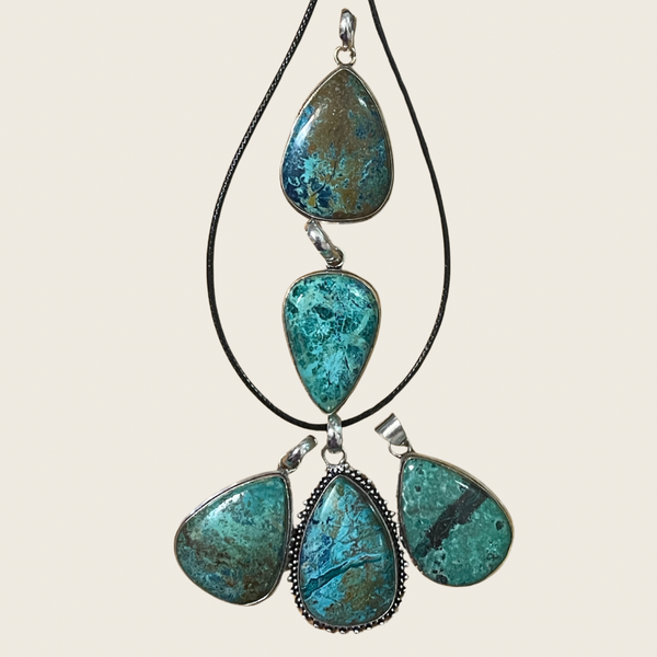 Chrysocolla Teardrop Pendant