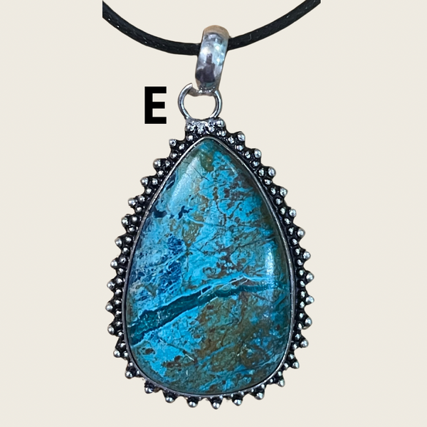 Chrysocolla Teardrop Pendant