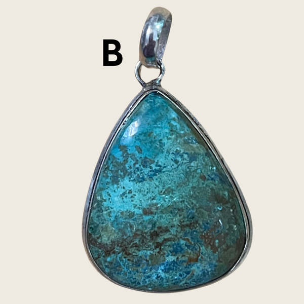 Chrysocolla Teardrop Pendant