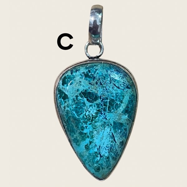 Chrysocolla Teardrop Pendant