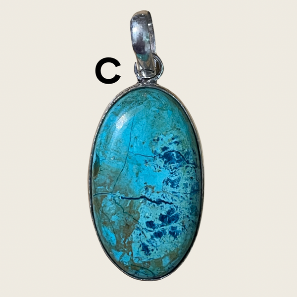 Chrysocolla Oval Pendants