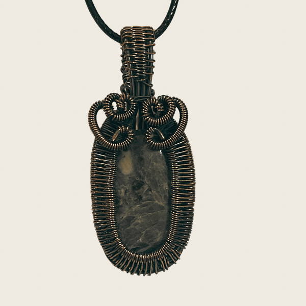 Copper Wrapped Seraphinite Pendants