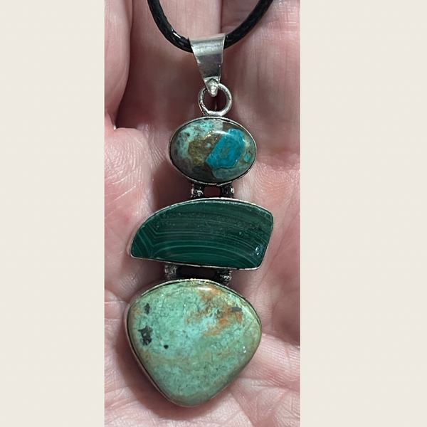 Malachite & Chrysocolla Blend Pendants