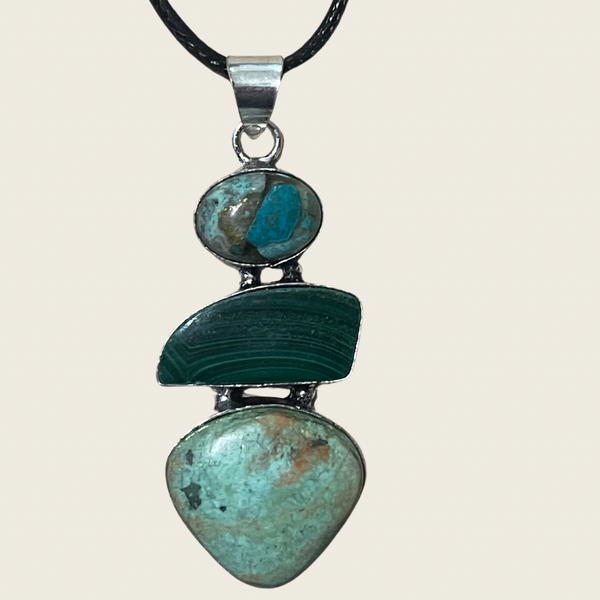 Malachite & Chrysocolla Blend Pendants