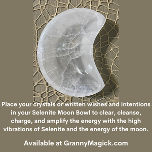 Selenite Crescent Bowl 4.5”