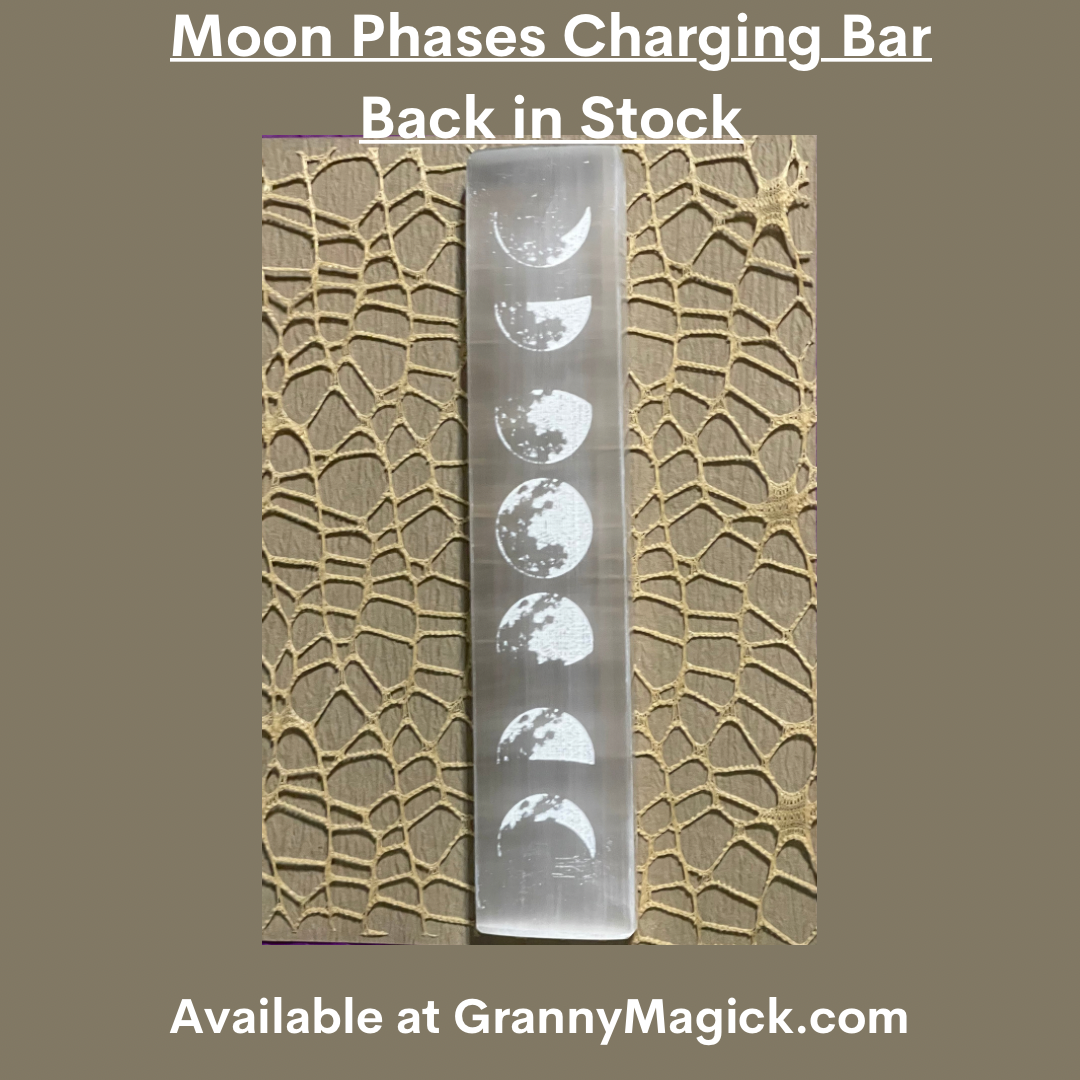 Selenite Moon Phases Charging Bar 8”
