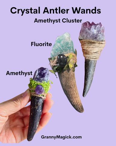 Crystal Antler Wands