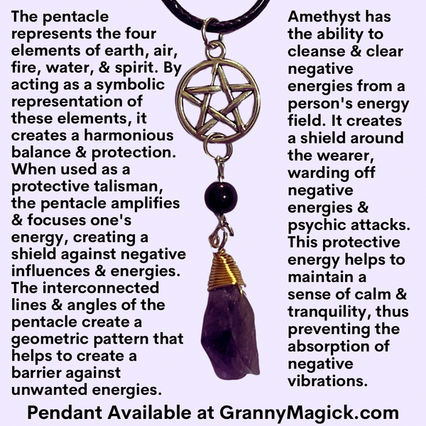 Pentacle Amethyst Pendant