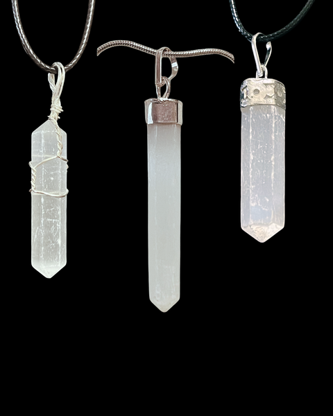 Selenite Point Pendants 3 Styles