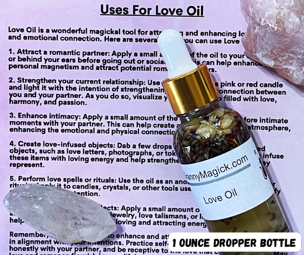 Love Oil, 10ml Roller
Bottle or 1 Oz Dropper Bottle