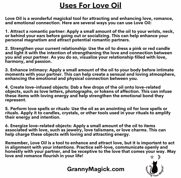 Love Oil, 10ml Roller
Bottle or 1 Oz Dropper Bottle