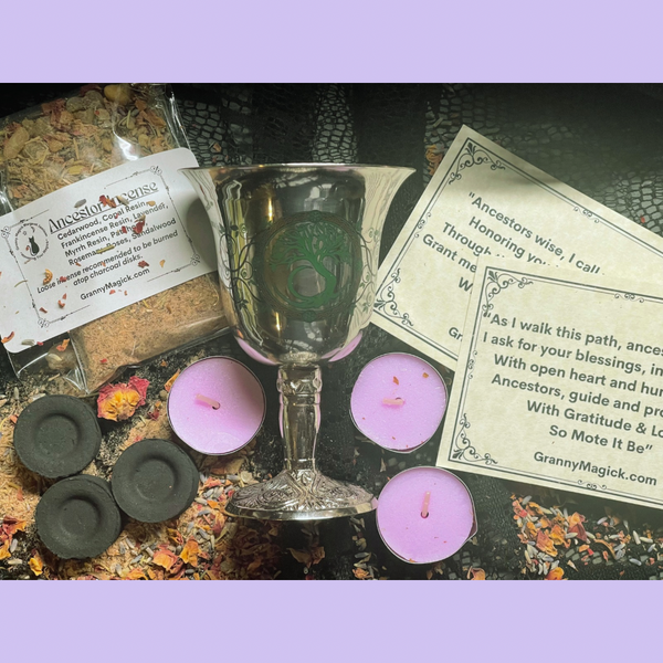 Ancestor Set: Tree of Life Chalice Ancestor Incense Candles