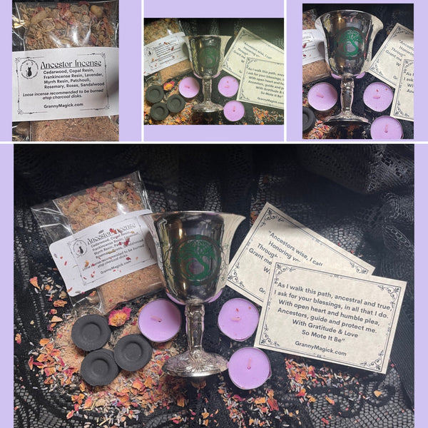 Ancestor Set: Tree of Life Chalice Ancestor Incense Candles