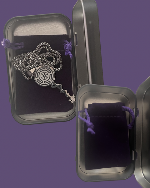Helate Key or Circle Pendant in a Tin Hecate