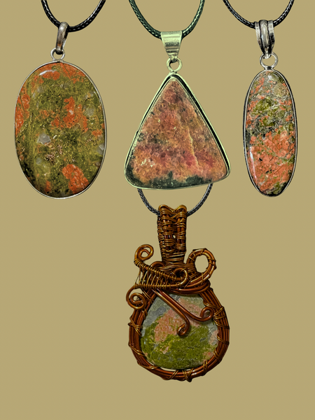 Unakite Pendants Asst.