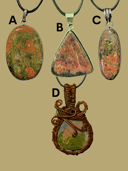 Unakite Pendants Asst.