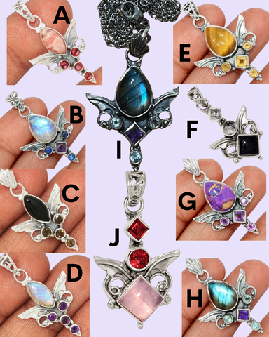 Angel Wings Crystal 925 Silver Pendants