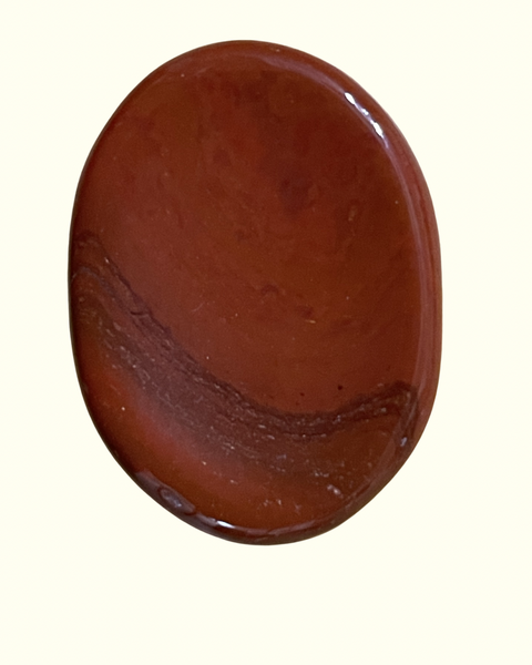 Red Jasper Thumbstone Worry Stone with Affirmation Card