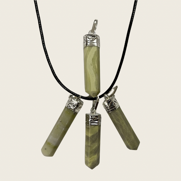 Serpentine Pencil Pendants