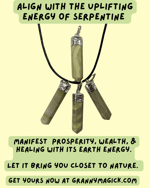 Serpentine Pencil Pendants