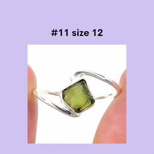 Moldavite size 12 Ring #11