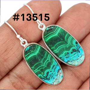 Malachite & Chrysocolla Earrings 13500