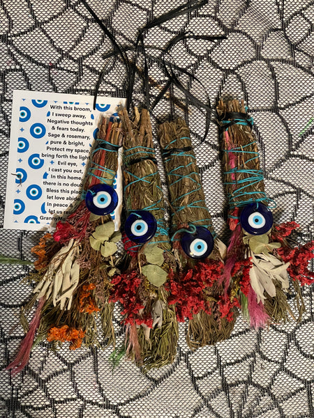 Rosemary Sage Evil Eye Brooms